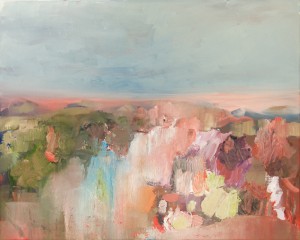 Szilard Huszank: Imaginäre Landschaft Nr. 20, Öl auf Leinwand, 40 x 50 cm, 2009 - 2010
