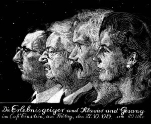 Johannes Grützke: Die Erlebnisgeiger und Klavier und Gesang
