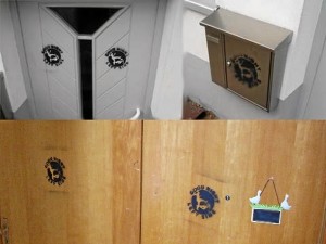 rechtsradikaler Farbanschlag auf die Wohnungen von Fürther Familien (Foto: privat)